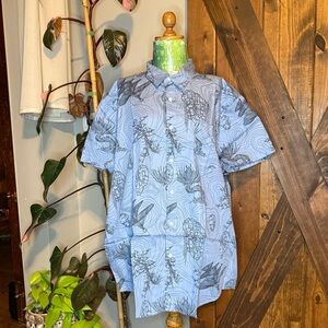 Disney Blue Avatar Button Up Shirt